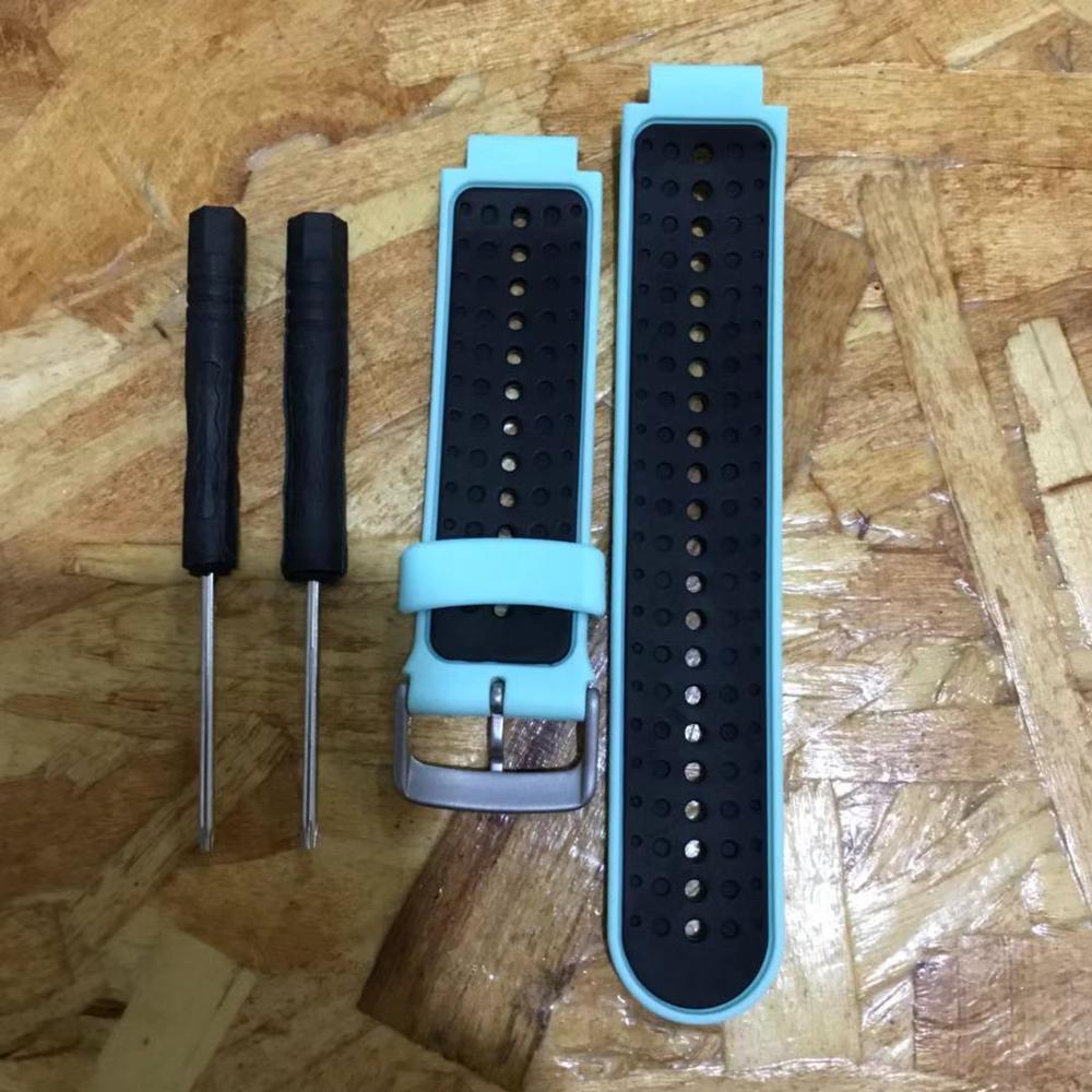 Pour Forerunner 235 bracelet Original appliquer à GARMIN 230/235/735xt/220/620/630 remplacer silicone d'origine s: Lake blue