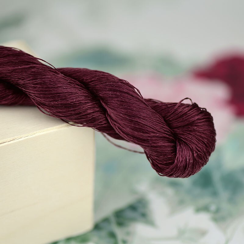 1pcs 100% silk thread hand embroidery embroider cross stitch 400m silk embroidery thread brick red series 10 pure colors: 9