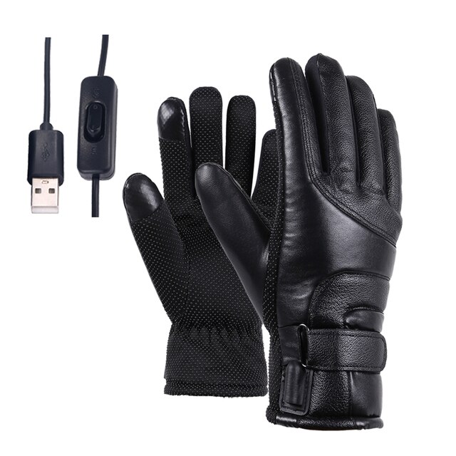 Winter Handschoenen Elektrisch Verwarmde Handschoenen Waterdicht Winddicht Fietsen Warm Verwarming Screen Usb Powered Verwarmde Handschoenen Kerstcadeau: 01