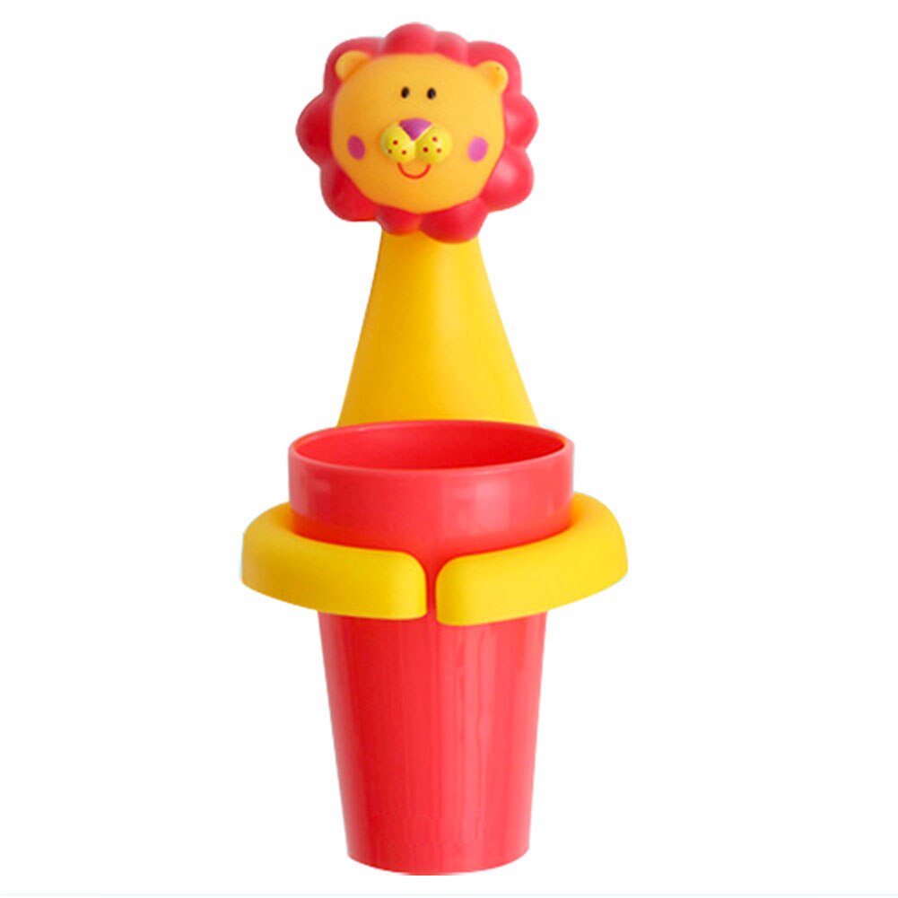 Variété De Styles De Dessin Animé Enfants Brossage Support De Verre Animal Enfants Enfants Brosse à dents Avec Brosse À Dents Tasse de Rinçage Et Support: lion