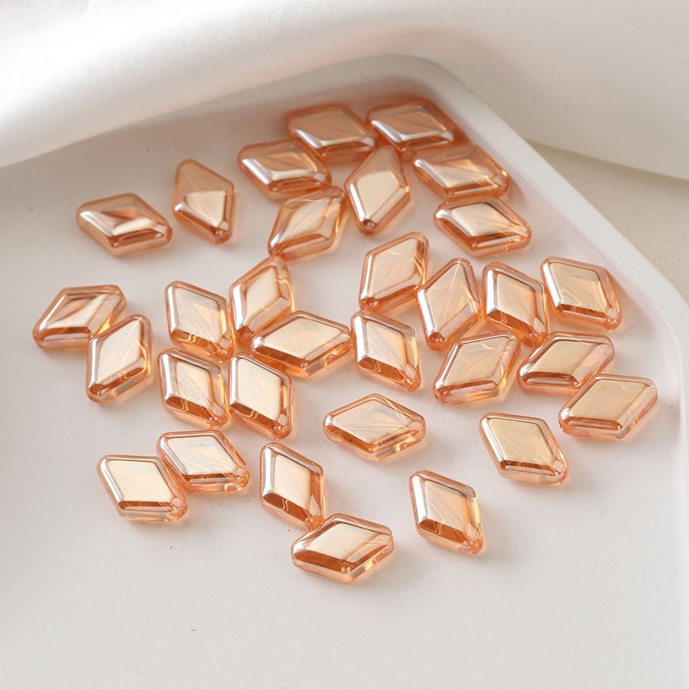 Cuentas de bicono de cristal checo de 10x15mm, cuentas de cristal rómbico de Color galvanizado hechas a mano, accesorios para anillos colgantes, manualidades Diy, 20 piezas: Morado