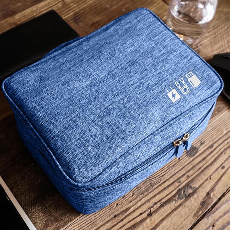 Organizer Case Waterproof Travel Closet for Headphones USB Charger Cable Storage Bag Digital Portable Zipper Accessories