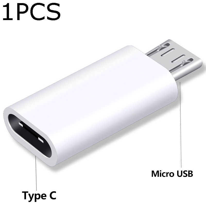 USB Type C to Micro USB Male Adapter Connector Type-C Micro USB Charger Adapter for Xiaomi POCO Redmi Huawei Phone Converter: Orange