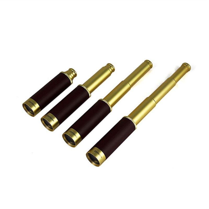 Retro Piraat Telescoop Zoomable 25X30 Pocket Monoculaire Draagbare Captain Spyglass 24BD