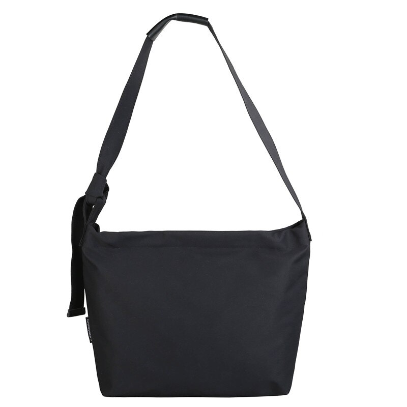 Vrouwen School Messenger Tassen Voor Vrouwen Schouder Dames Handtas Solid Grote Capaciteit Nylon Canvas Schoudertas Vrouwelijke Tassen: Black