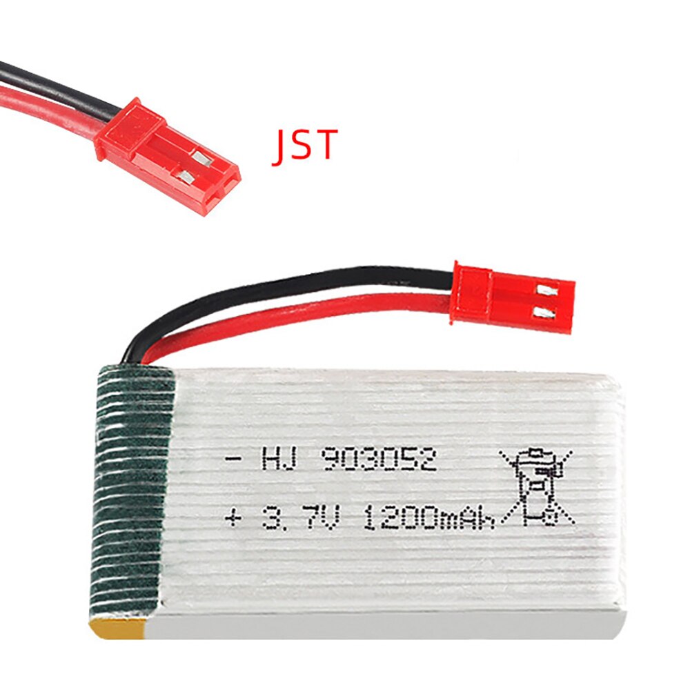 Batería Lipo de 3,7 V y 1200mAh, conector JST 903052 y juego de cargador 4 en 1 para baterías H11D H11C Helicóptero De Control Remoto de aviones
