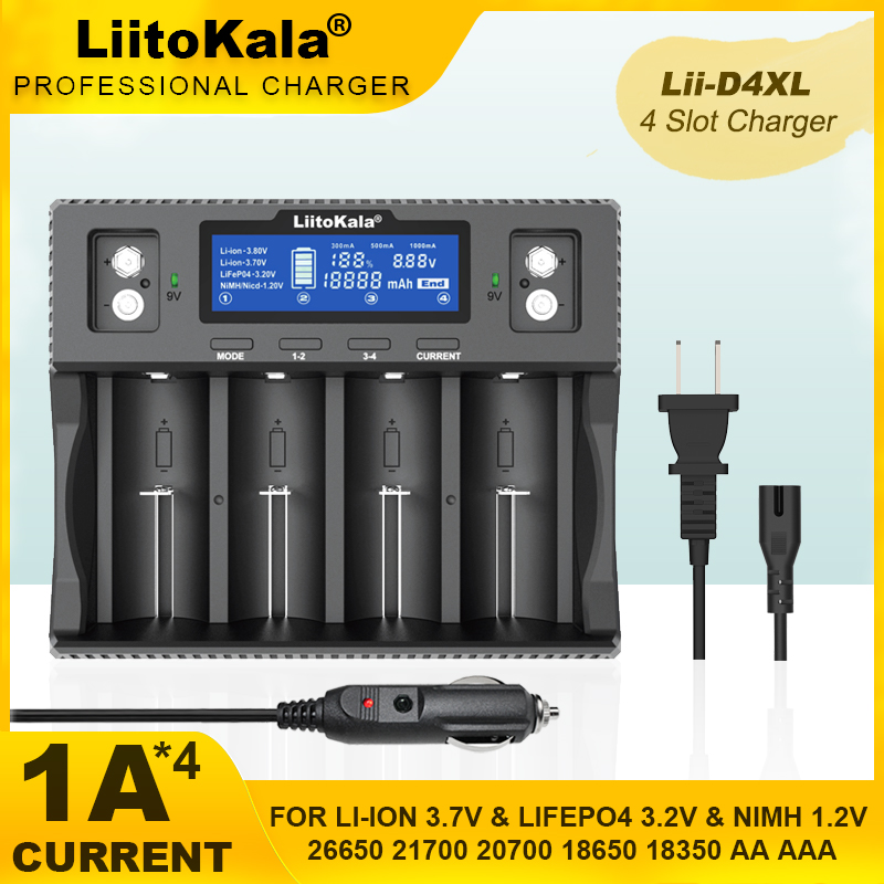 VeitoKala Lii-MP2 Lii-D4XL Lii-C2 18650 21700 Chargeur De Batterie Rechargeable Et Power Bank QC3.0 Entrée/Sortie Affichage Numérique: Rose