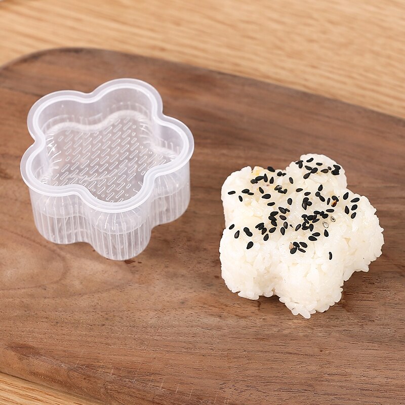 Donut-shaped rice ball mold Japanese-style round rice mold household DIY children's rice bento sushi maker Accessory: Flower