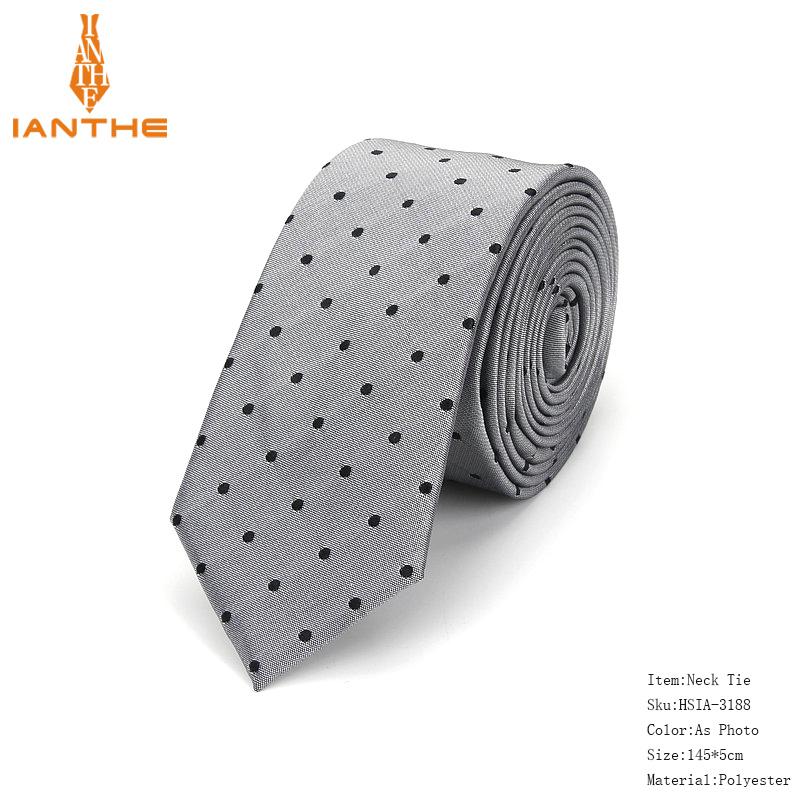Mærke mænds jakkesæt slips klassisk mænds stribet slips formelle slid forretning sløjfer mænd polyester tynde slanke slips krave: Ia3188