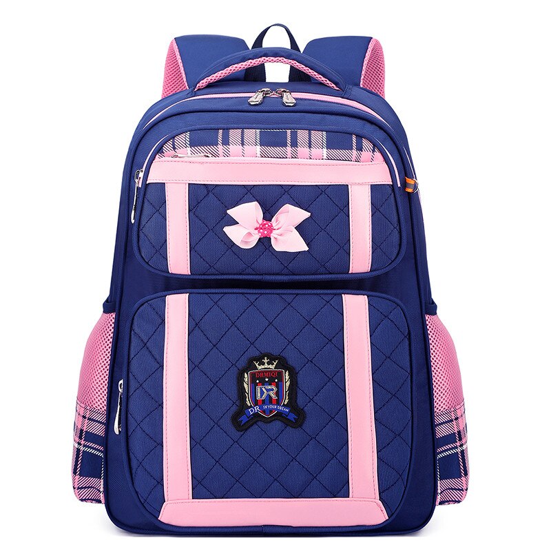 Waterproof Children School bags Girls Orthopedic school Backpack Kids Book Bag princess primay school Backpack bolsa infantil: large blue