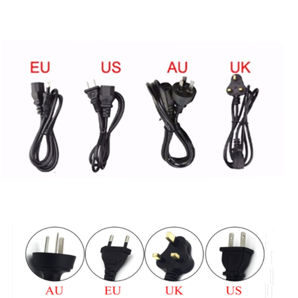 1pcs AC Power Cord cable for laptop adapter lead Adapter EU, US, AU ,UK Plug All Available