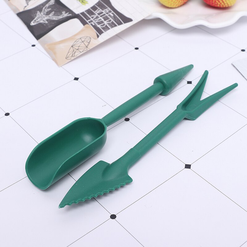 Sowing succulents transplant seedlings planted tool Bonsai fertilizer drilling device Garden Planter kit DIY Accessories: 2pcs green