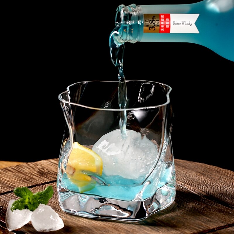 Vaso de champán y Whisky de 250 Ml, tazas creativas de café, zumo, cóctel, cerveza, vino, copas de vino, taza de té con borde dorado: Transparent