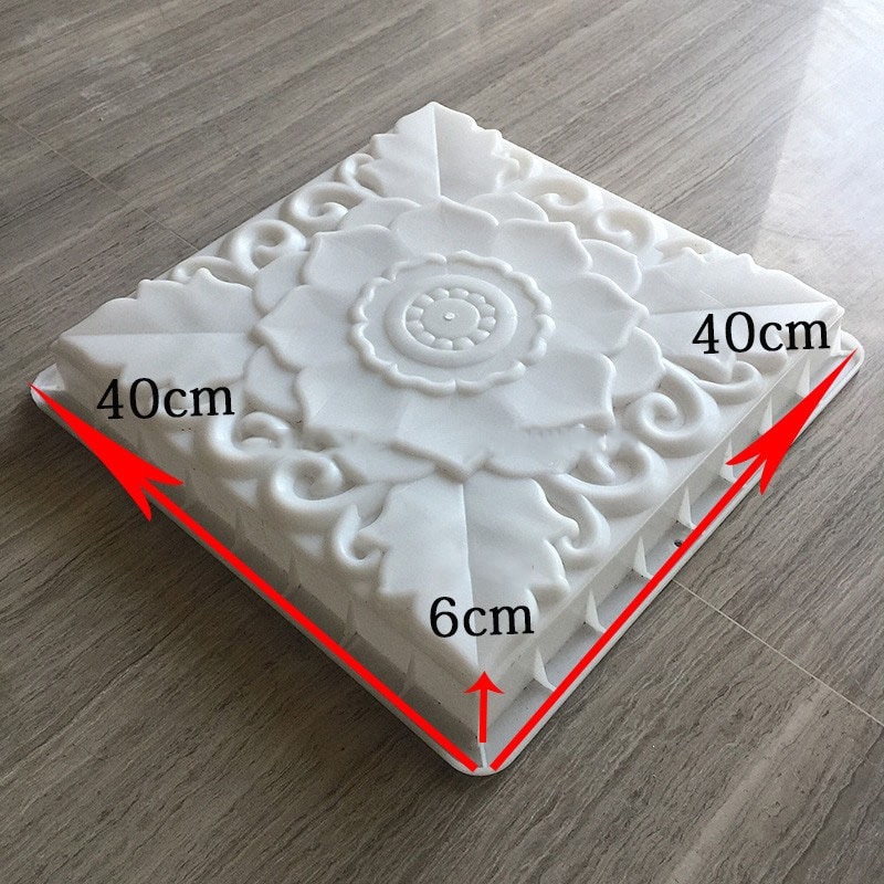 Square Antique Chinese Garden Paving Brick Ancient Town Old Blue Brick Pattern Brick Anti-skid Floor Slabs Concrete Plastic Mold