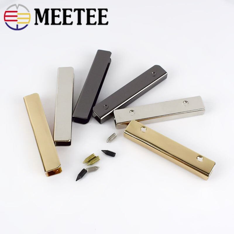Meetee 5/10 stuks 5cm tas hoekschroeven clip randen beschermer metalen gesp tas portemonnee decoratie hoeken diy leer ambachten accessoire