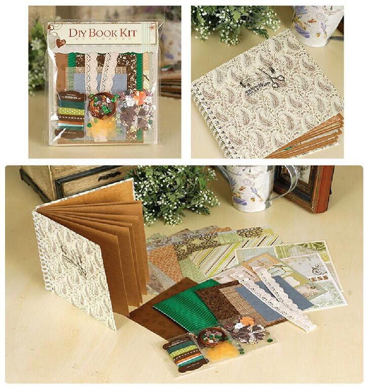 Fotoalbum top beste doe-het-zelf complete scrapbookset voor familie/vrienden/kinderen 8 thema's vintage scrapbookfotoalbum