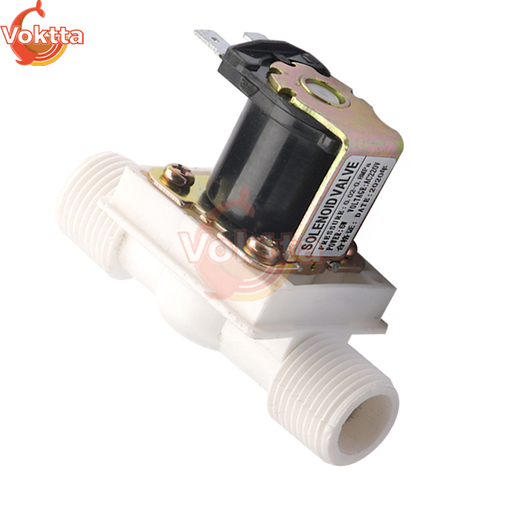 1/2 Solenoid Valve DC 12V 24V AC 110V 220V Water Control Valve Controller Switch Normally Closed Solenoid Valve Switch