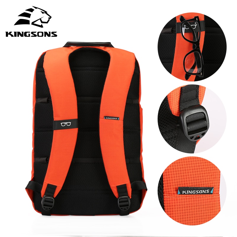 Kingsons Frauen Rucksäcke Patent 15'' Rucksack unisex Schule Tasche Nylon taschen Reise Mochila