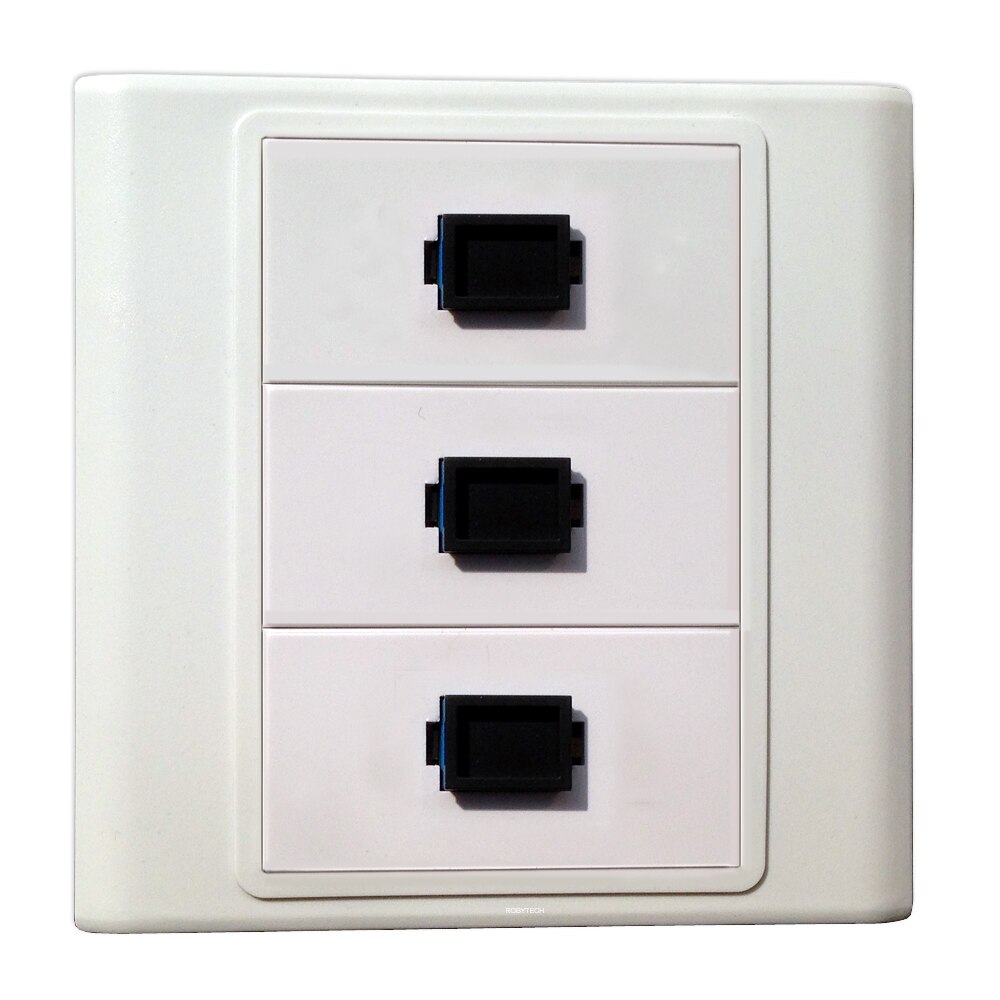 3 sc moduler, information väggplatta uttag lock väggfäste frontplattor uttag plug port fiberoptisk keystone