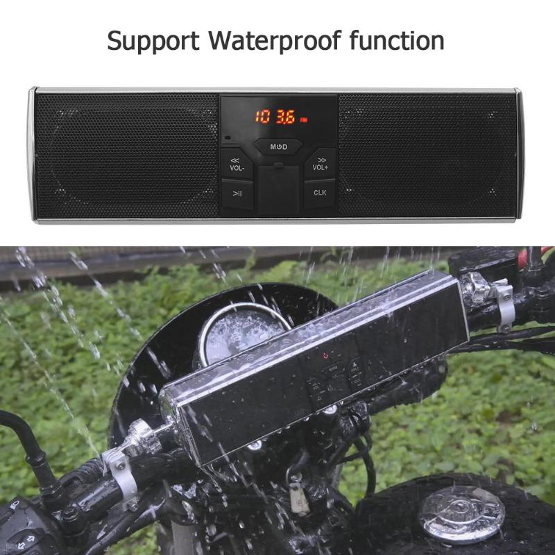Motorrad Wasserdichte Bluetooth o LED-anzeige App Kontrolle Mp3 / Tf / Usb Radio Stereo Lautsprecher