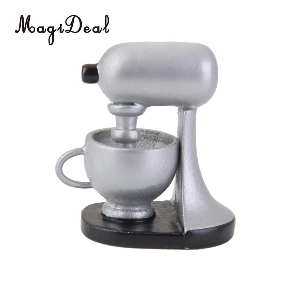 Magideal 1pc miniature træ kaffemaskine til 1/12 dukkehus køkken restaurant cafe butik indretning børn rollespil legetøj