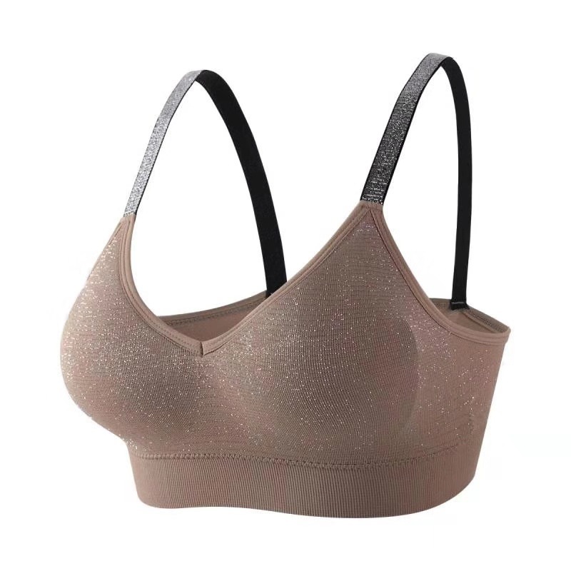 Sujetadores sin costuras para mujer, ropa deportiva de secado rápido, transpirable, para gimnasio, entrenamiento de Fitness, brasieres de Yoga, Top de soporte, ropa activa: khkai