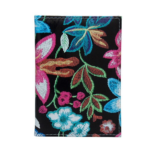 Zongshu brand passport holder flower leaf printing style women travel passport case Man passport Cover: red