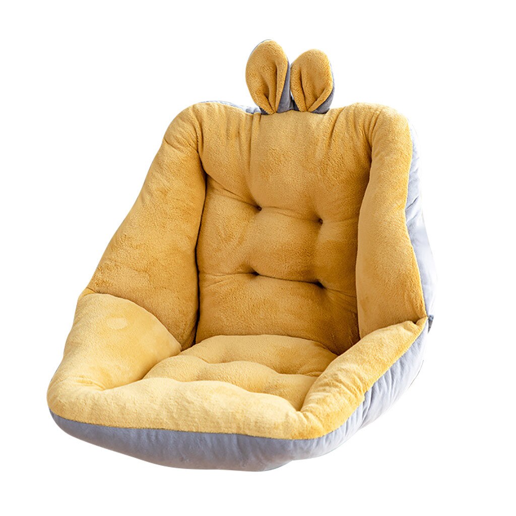 Semi-gesloten Een Zitkussen Stoelkussens Bureau Zitkussen Warm Comfort Zitkussen Pad Bureaustoel Zitkussens: Yellow