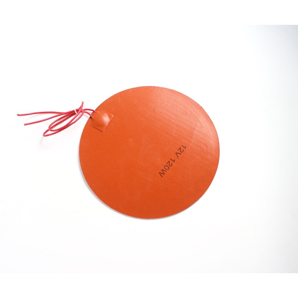 Tapis chauffant en Silicone | Plaque de lit chauffant en caoutchouc de Silicone électrique, rond 200mm 5V 12V 24V, plaque de lit chauffé, Flexible et étanche, pour imprimante 3D