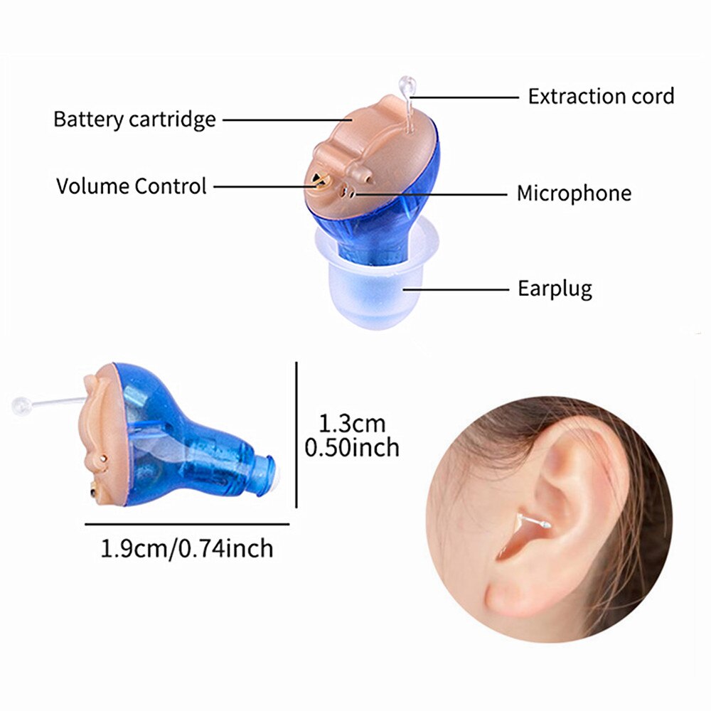 20 Channel Digital Hearing Aid Invisible Hearing Aids High Power Ear CIC Hearing Sound Amplifier Hearing Device