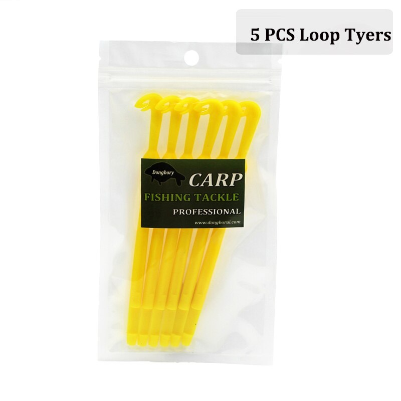 5 uds herramienta de pesca de carpa, línea de pesca, nudo Tyer, removedor de anzuelos, recogedor de nudos, anzuelo de pesca, Disgorger, accesorios de pesca: 5PCS Loop Tyers