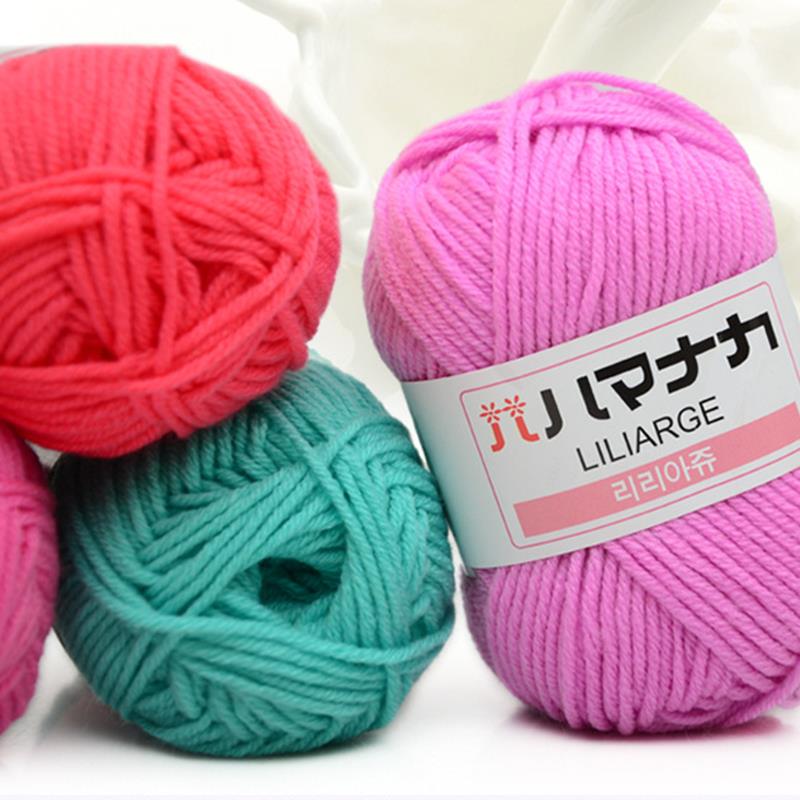 25G Zachte Katoen Gebreide Sjaal Wol Babycare Garen Trui Gebreide Kleurrijke Haak Hand Lot Breien Craft Baby Zachte