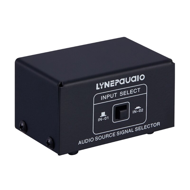 H052 Audio Switcher Box 2 Input 1 Output / 1 Input 2 Out Bidirectional Switching Splitter for Phone Laptop Headphone