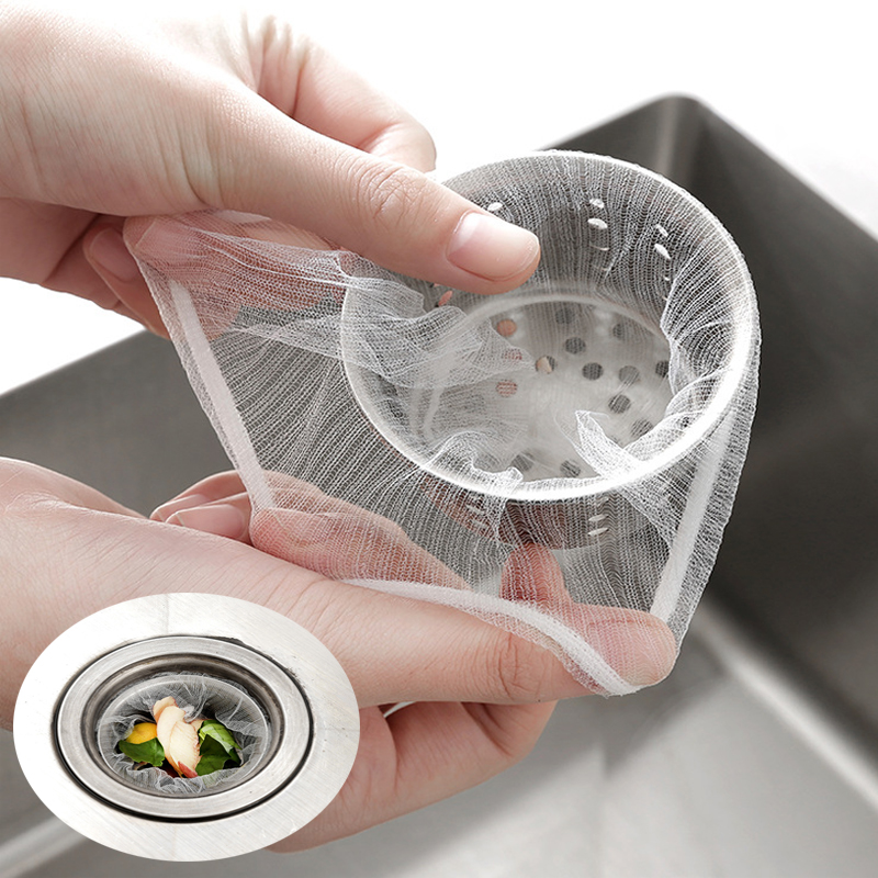 MOSEKO 30/100 Stck Küche Anti-Verstopfen Waschbecken Filter Waschen Gerichte Und Gemüse Ablauf Rückstände Filter Einweg Müll Tasche