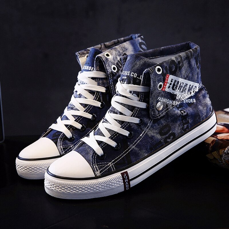 Sneakers heren canvas schoenen casual gevulkaniseerde schoenen heren hoge sneakers zomer veterschoenen ademende sneakers heren