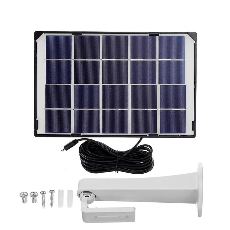 mini pannello solare 20W impermeabile per telecamera di sicurezza IP caricabatterie esterno per banca di energia solare con cavo di ricarica micro USB 5M/16Ft 5V