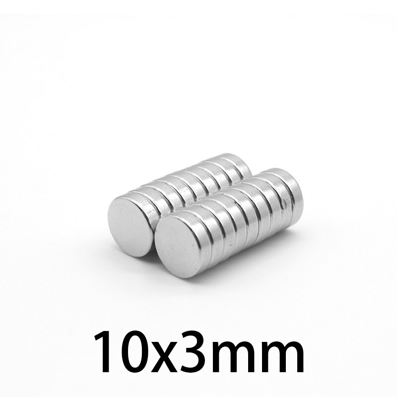 10-200 Stuks 10X3 Mm Ronde Krachtige Magneet Koelkast Bulk Vel Neodymium Schijf Magneet 10*3mm Permanente Ndfeb Sterke 10Mm X 3 Mm