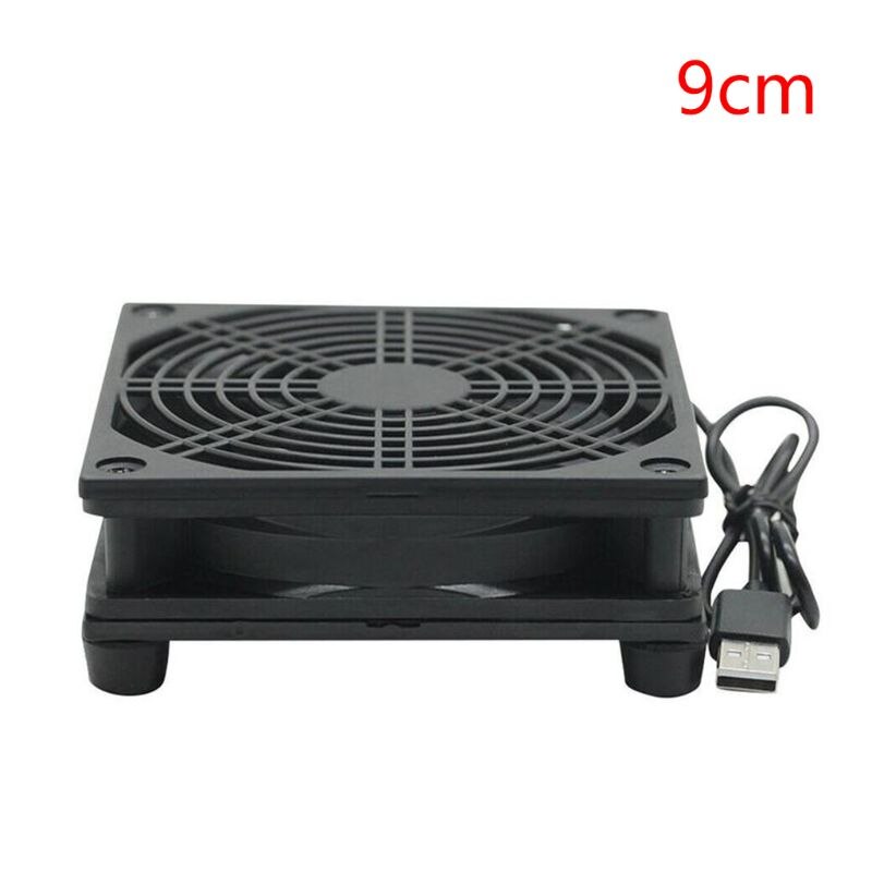 Ventilador de refrigeración cc 5V, fuente de alimentación USB de 9cm/12cm, ventilador silencioso para enrutador, decodificador de televisor, refrigerador del radiador, piezas de reparación DIY