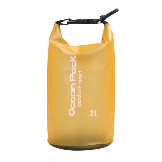 Mochila flotante impermeable, bolsa a prueba de agua, saco enrollable, para Kayak, Rafting, canotaje, río, senderismo o piscina, uso al aire libre: yellow 2L