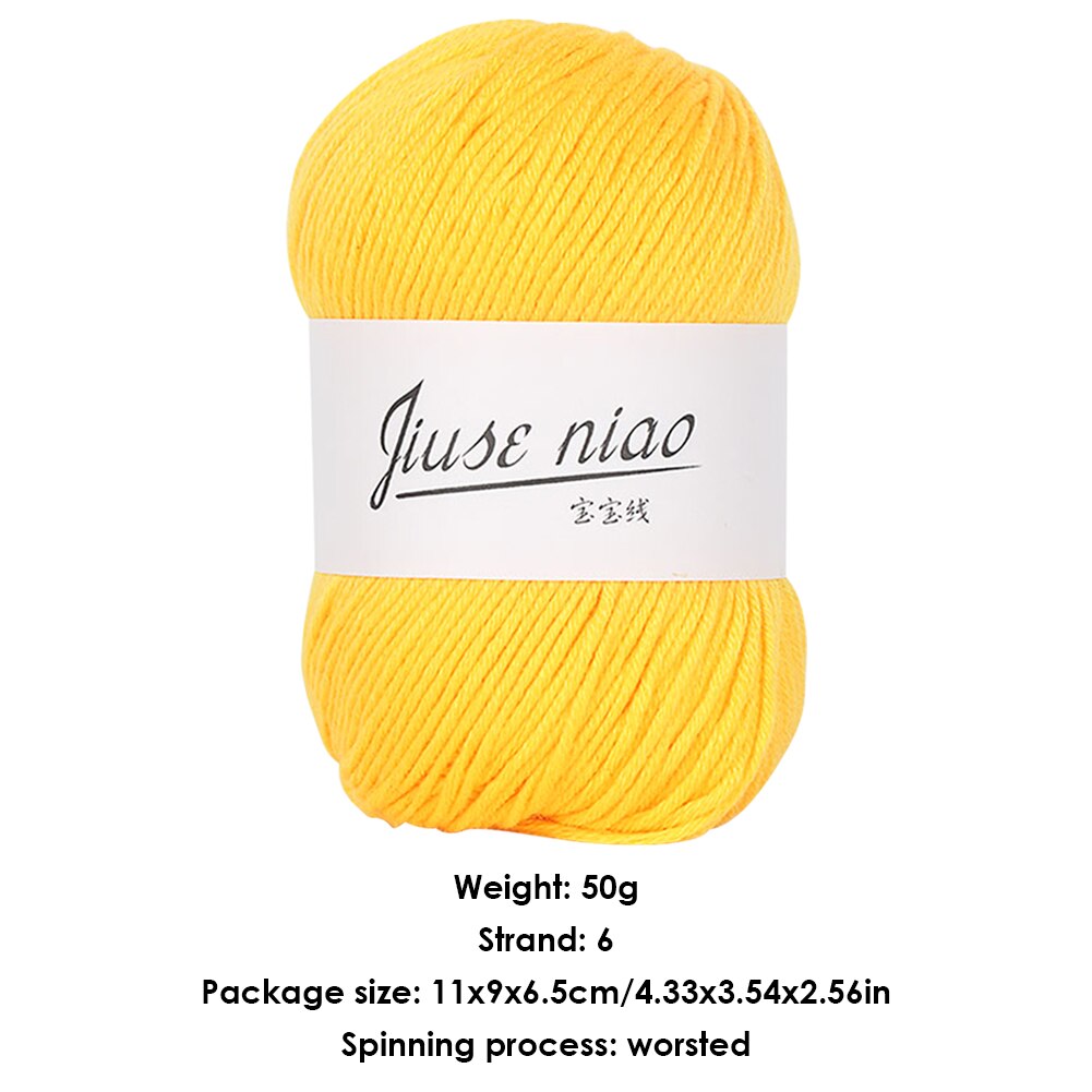 50g Pure Cotton Thin Yarn Crochet Knitting Baby Threads Soft Material DIY Tools Baby Knitted Crochet Yarn Scarves Clothes: E