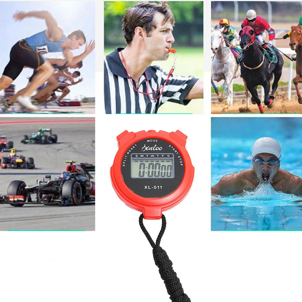 Digital Stopwatch Waterproof Compact Size Sports Timer Simple Operation Silent Stopwatch Timer Chronograph Devices