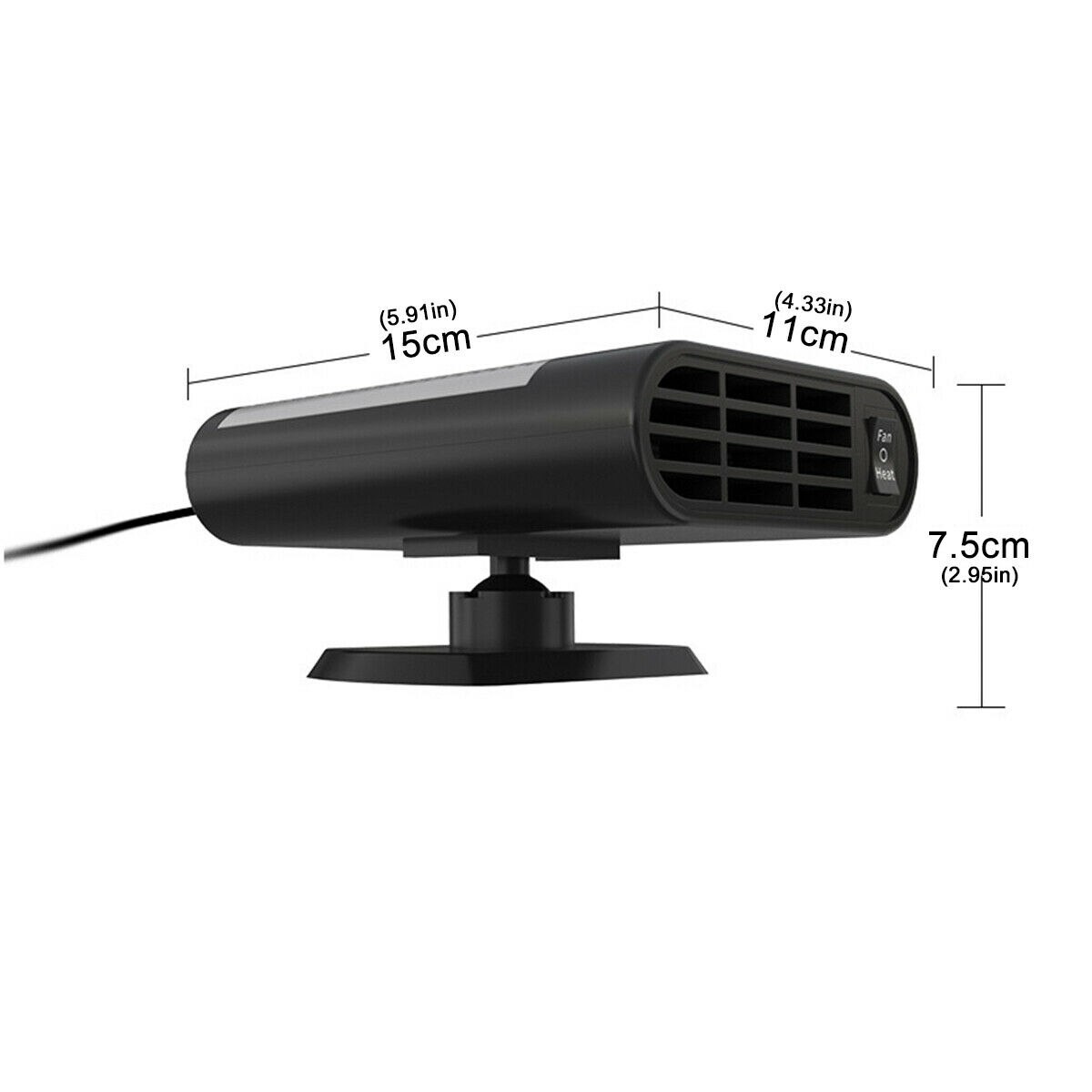 12V 500W Demister Vehicle Heater Cooling Fan for Windshield 2 IN 1 Portable Fast Heating Car Heater Cooler Defogger Defrosts