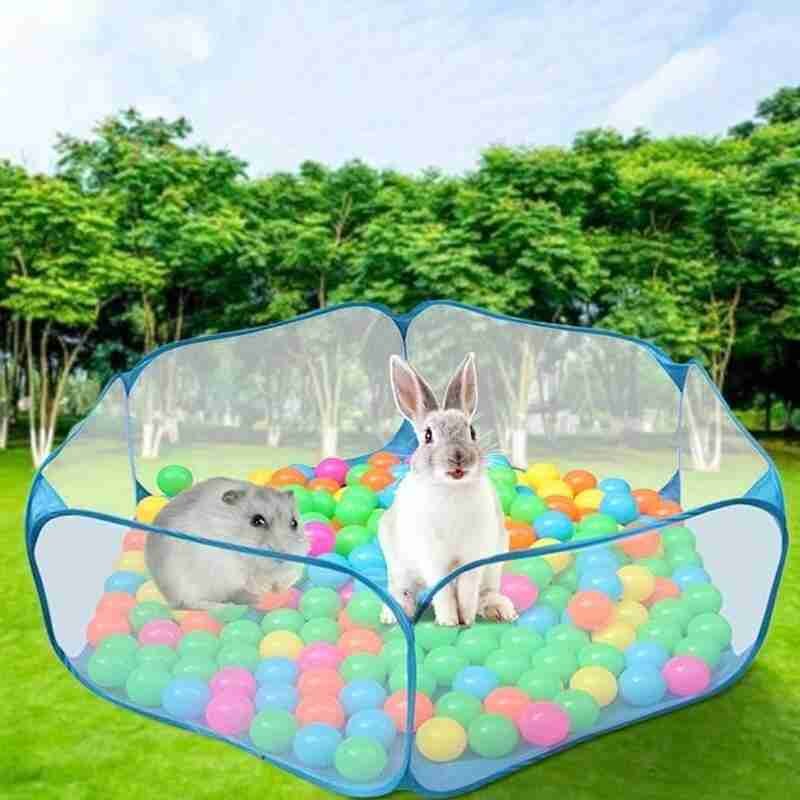 47-Inch Portable Pet Playpen – Foldable Waterproof Cage For Small Animals, Puppies, Cats (Pink) - View #6