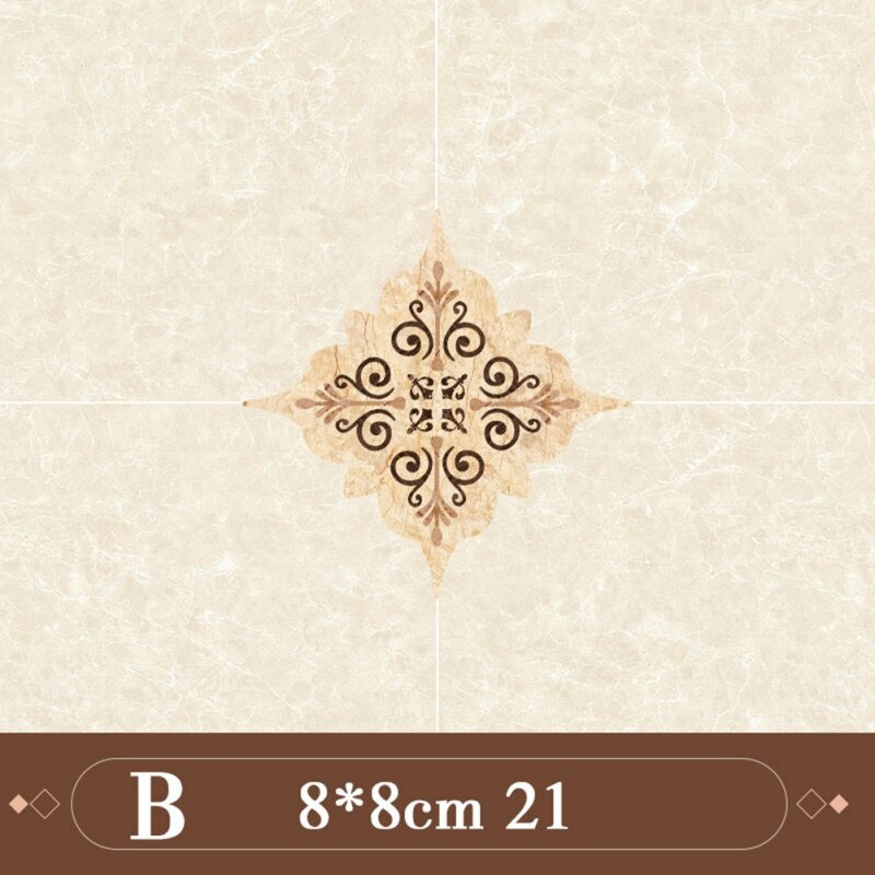 21pcs Self Adhesive PVC Ceramic Tile Stickers Waterproof Wall Sticker Art Diagonal Floor Stickers Kitchen Decorative Sticker: B