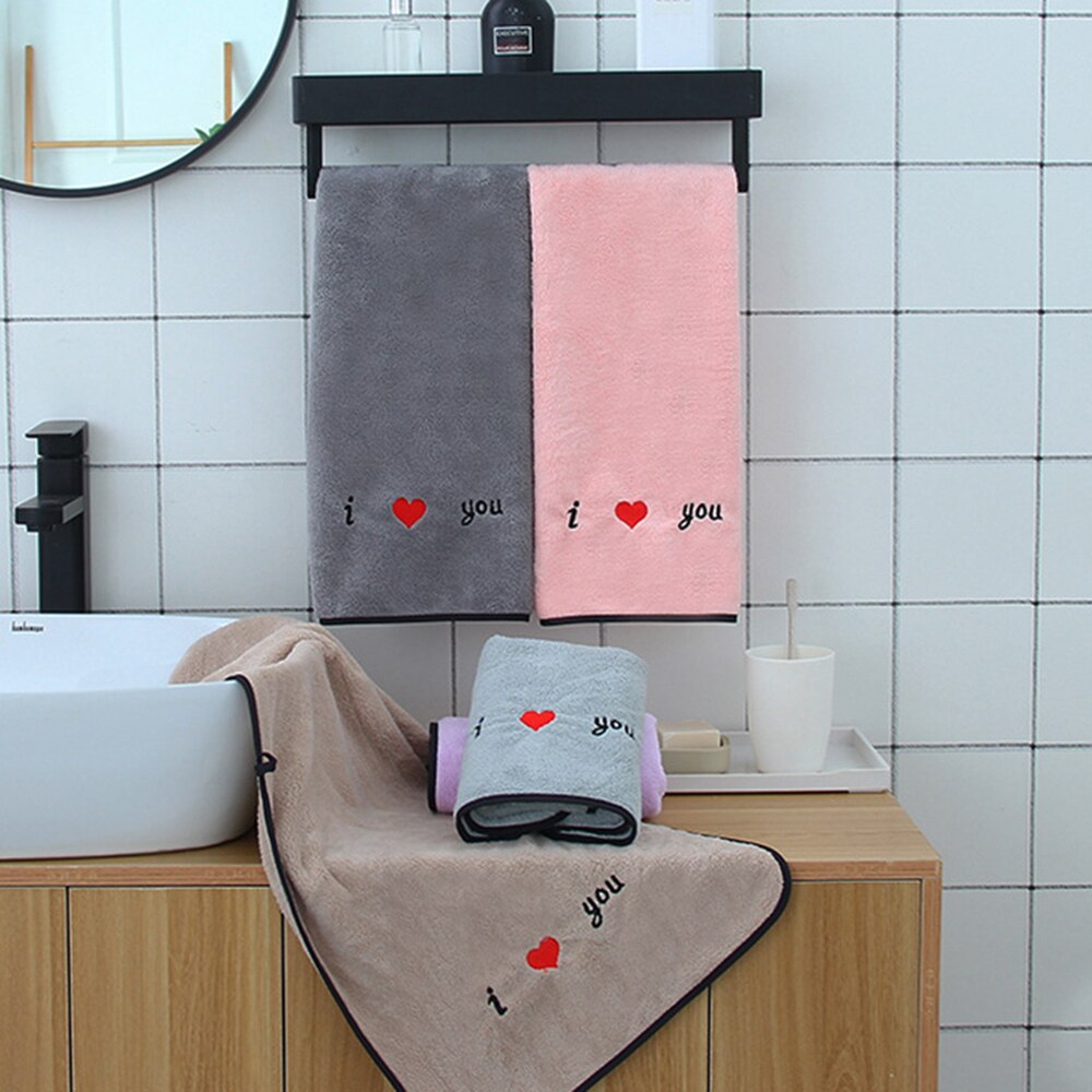 Embroidered Couple Towel Romantic Love For Girlfriend Boyfriend Towel Anniversary For Wife Husband Valentines Day