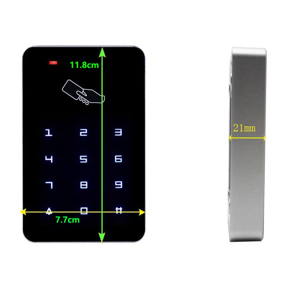 LUCKING DOOR 125khz RFID Digital Keypad Access Control System Door Lock Controller RFID card reader w/ 10pcs TK4100 key
