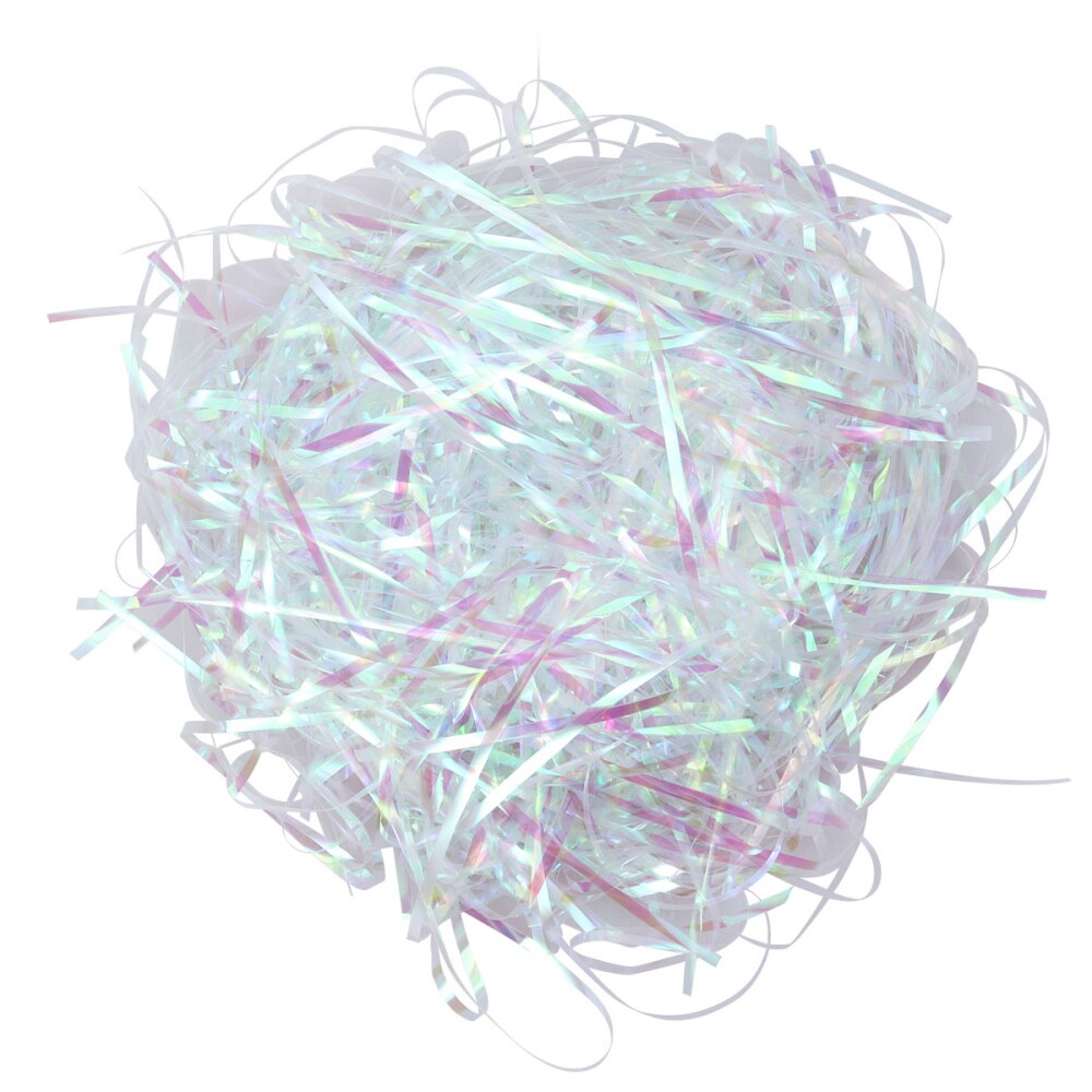 Caja de de seda transparente para mascotas de Symphony con papel triturado, cesto iridiscente, suministros para