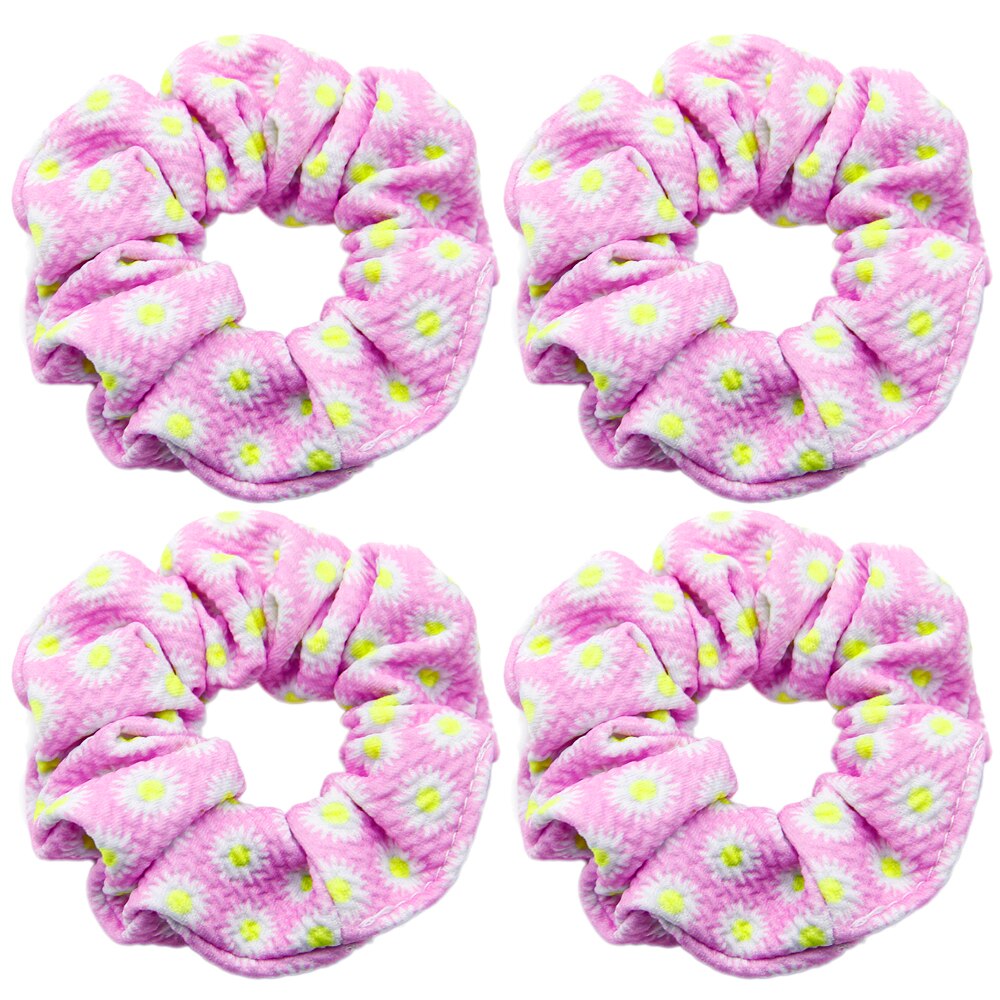 Trykt bullet liverpool hår scrunchies 1 stk, stretchy hestehaleholder, hårbåndtau for kvinner jente, stoff scrunchies ,,1 yc 10475