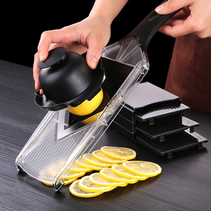 Mandoline Slicer Manual Vegetable Cutter with 5 Blade Potato Carrot Grater for Vegetable Onion Slicer Kitchen Tools Accessories: Style 4