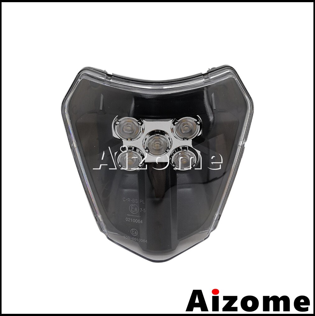 Feu avant Orange à LED E8, éclairage d'endurance pour Honda, Suzuki, Yamaha EXC, SX, XCW, CRF, XR, WR, Six jours: LED ONLY